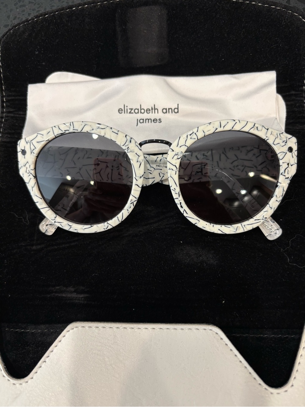 Elizabeth & James Women's Graffiti Print Round Sunglasses